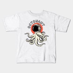 Octonaut, Astronaut Octopus, Santa Octopus Playing Drums, Christmas Octopus, Gift for Octopus Lover Kids T-Shirt